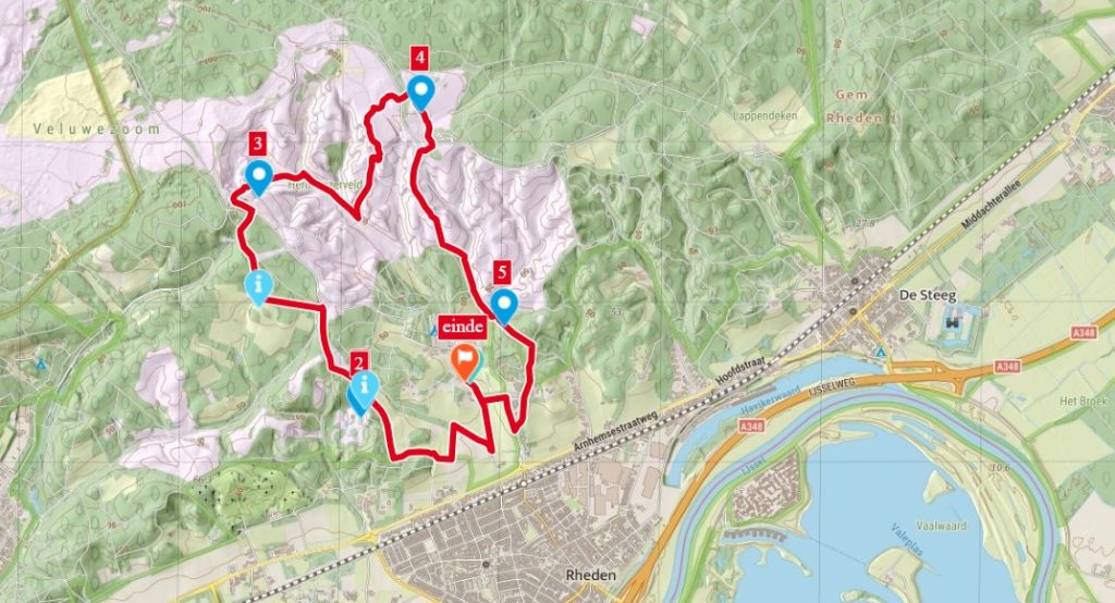 wandelroute door nationaal park Veluwezoom