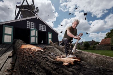 Rondvliegende boomschors