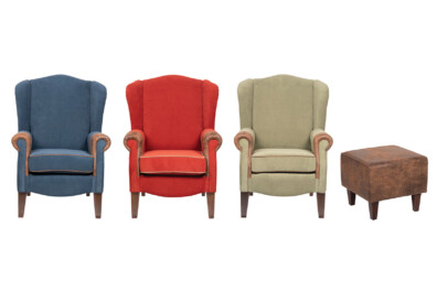Win stoelen en footstools van John Bardale