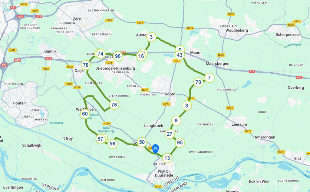 Kaartje Utrecht dwarshuis of T-boerderij