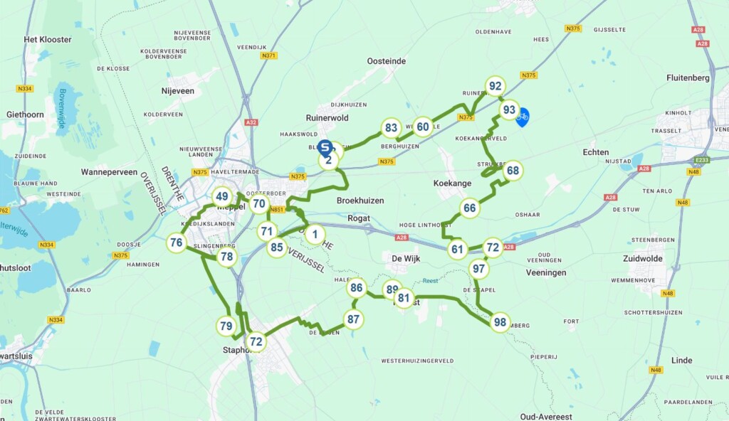 Kaartje Drenthe Dwarshuizen