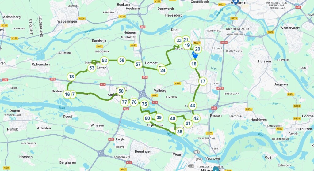 Kaartje Gelderland Betuws met een T