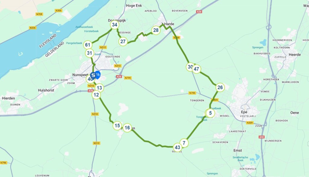 Kaartje Gelderland Wolfsdaken op de Veluwe