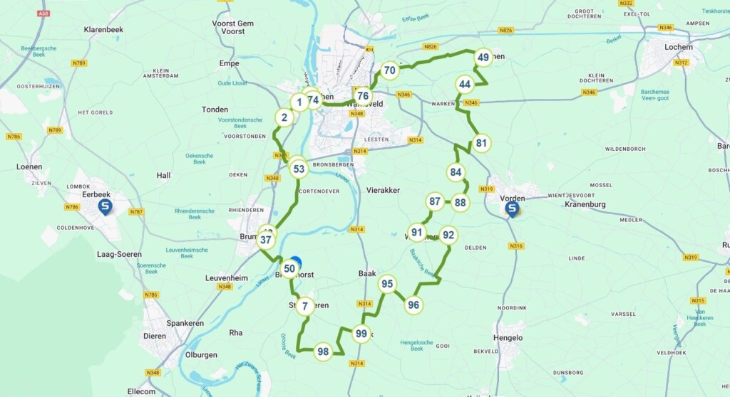 Kaartje Gelderland Boerderijen in de stad