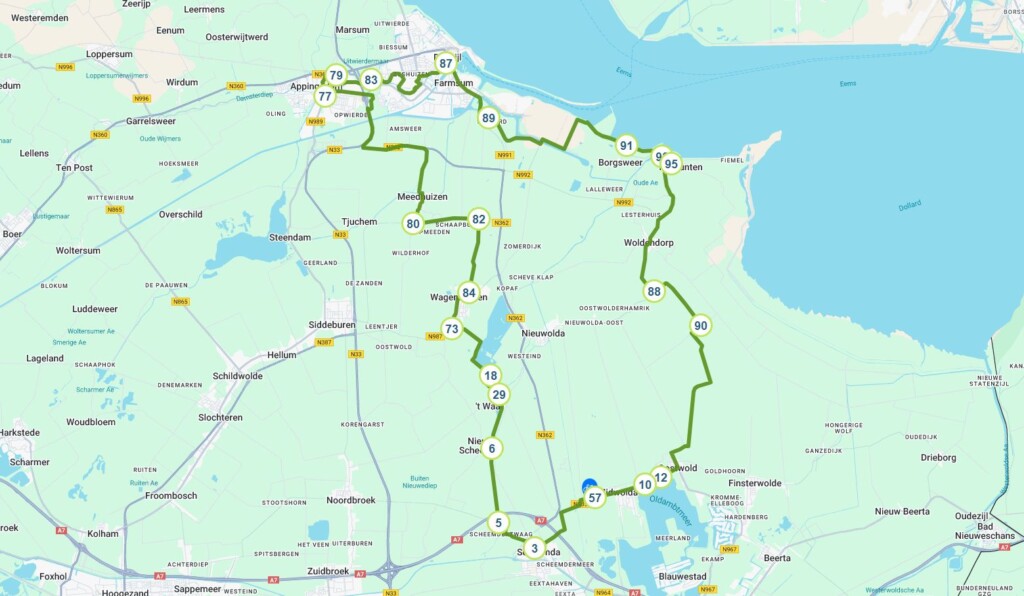 Kaartje Groningen Herenboeren