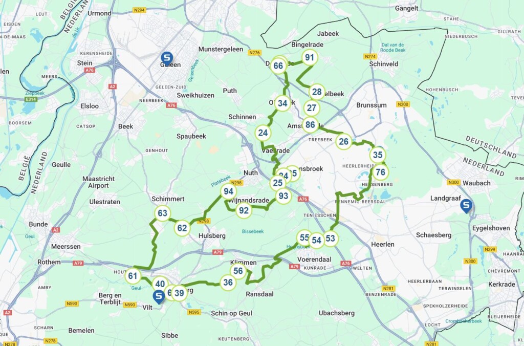 Kaartje Limburg Boerderijen in een vierkant