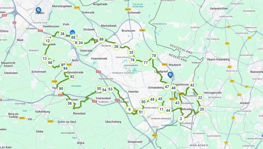 Kaartje Limburg Boerderijen van de Romeinen