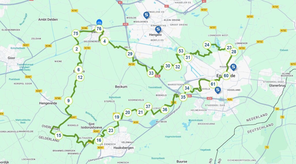 Kaartje Overijssel los hoes