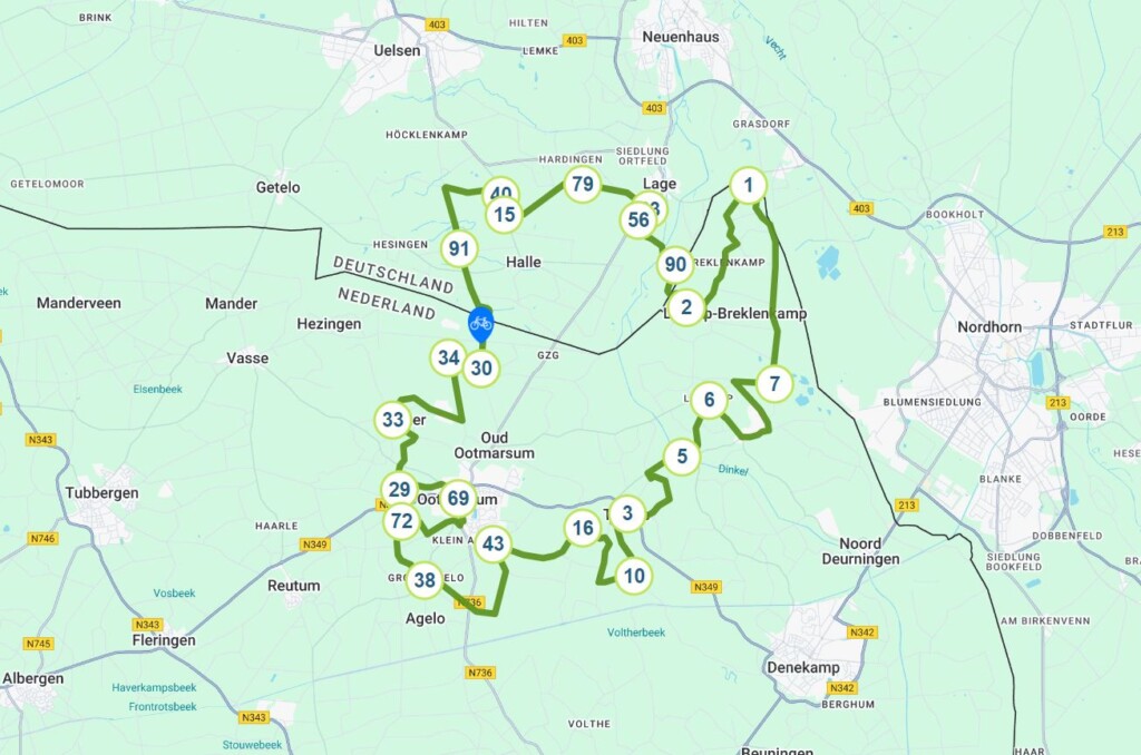 Kaartje Overijssel Niet-Saksische Boerderijen