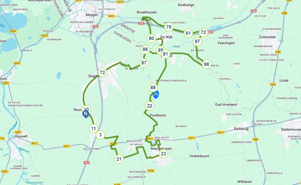 Kaartje Overijssel Staphorster Boerderijen