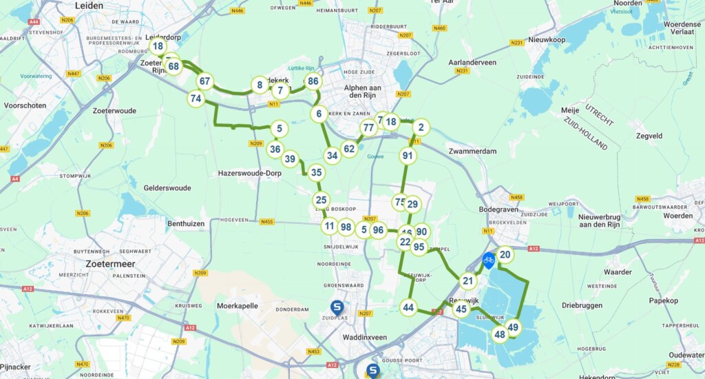 Kaartje Zuid-Holland In het zomerhuis