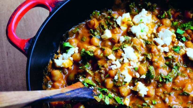 Comfortfood met groente: kikkererwten in rokerige tomatensaus