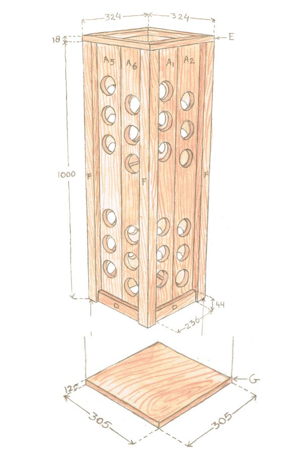aardbeienstaander tekening 3