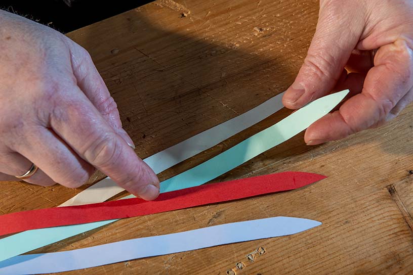 stroken papier kerstster