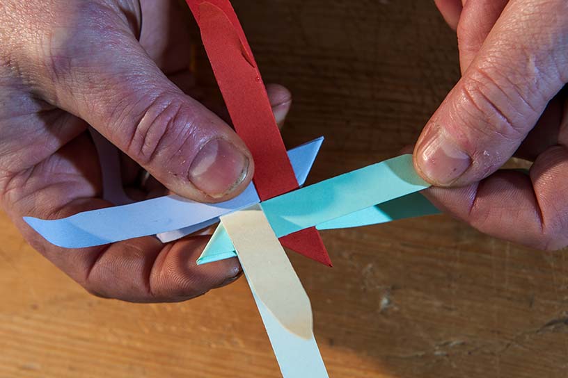 kerstster maken van papier 