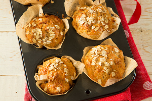 paasbrunch recept: havermout-wortelmuffins